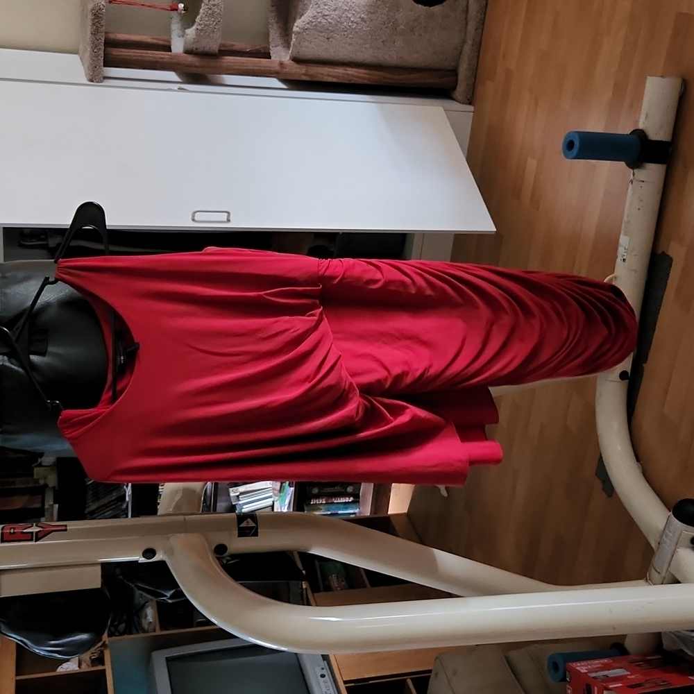 Red one sleeve dress size small